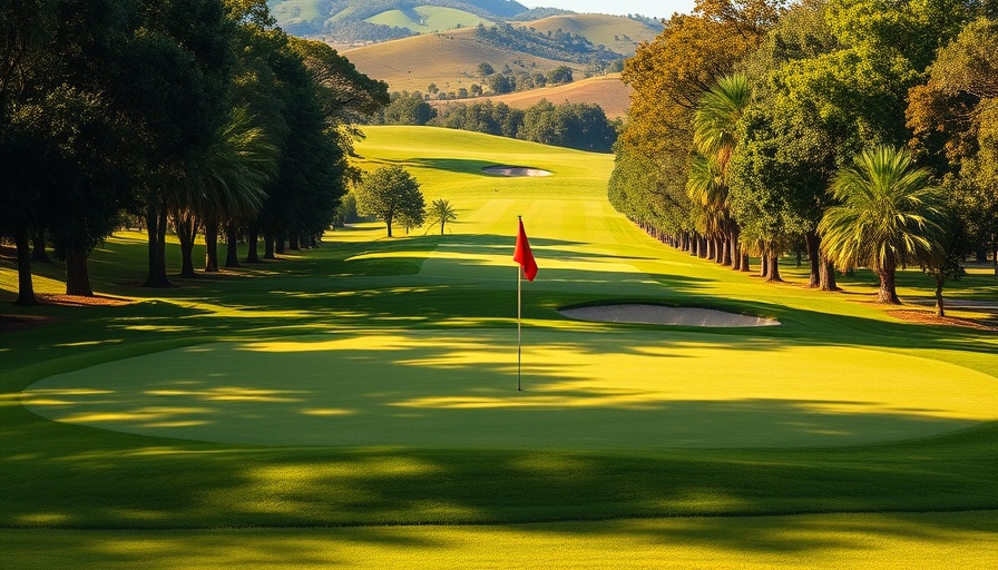 Golf course investment: serene short golf course landscape