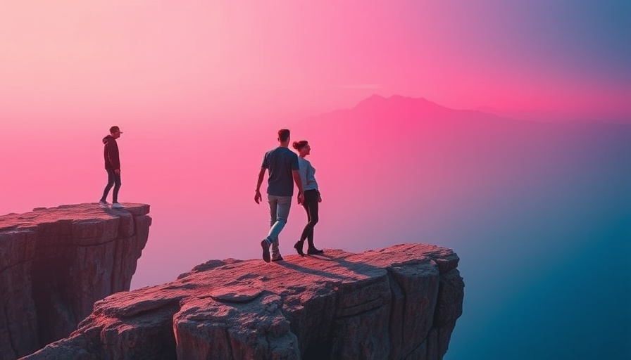 Friend feeling distant as another enters a relationship, vivid art.