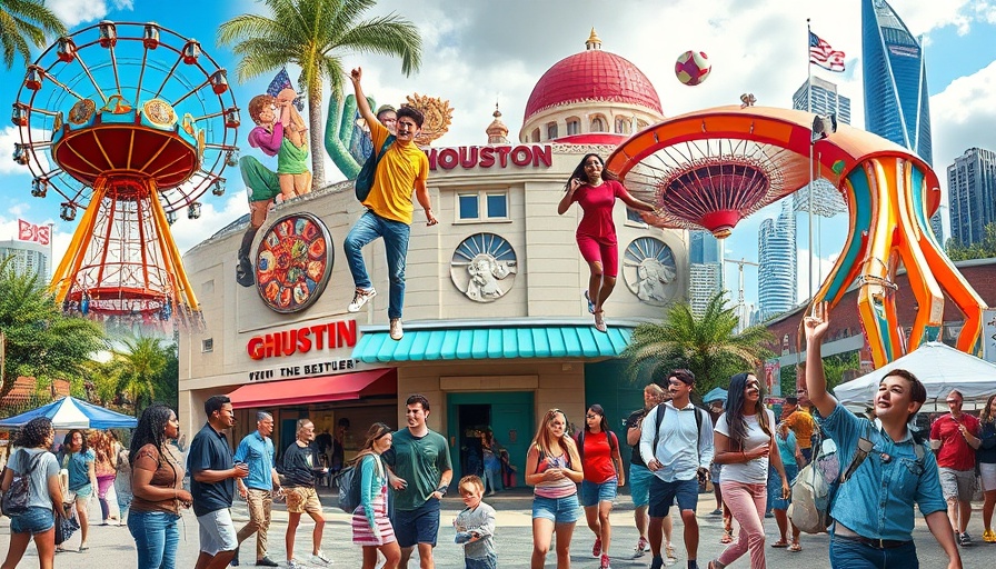 Collage of fun things to do for teens in Houston.