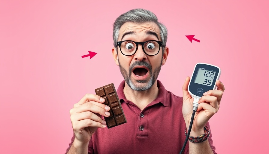 Surprised man with chocolate and monitor, health tricks backed by science.