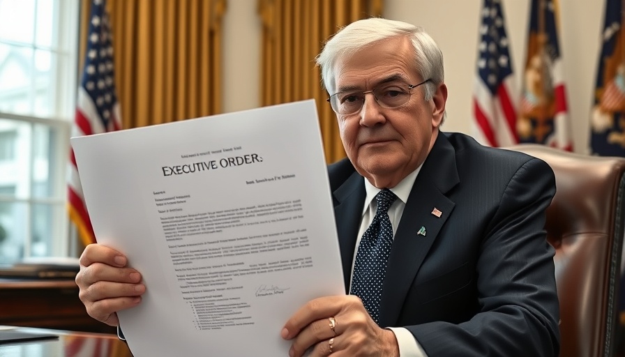 Man holding an official document in a government office related to Supreme Court birthright citizenship ruling.