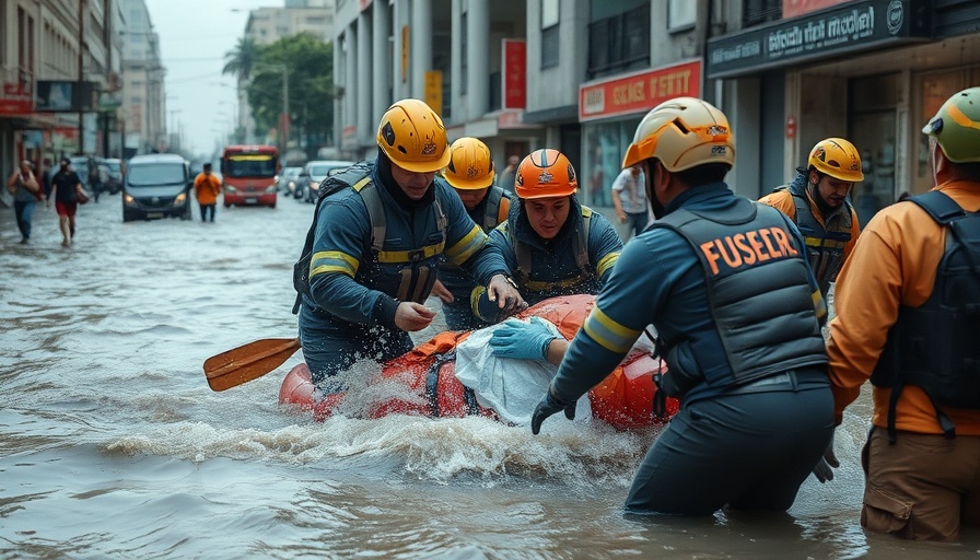 Dramatic Texas floods rescue operations scene, lifelike depiction.