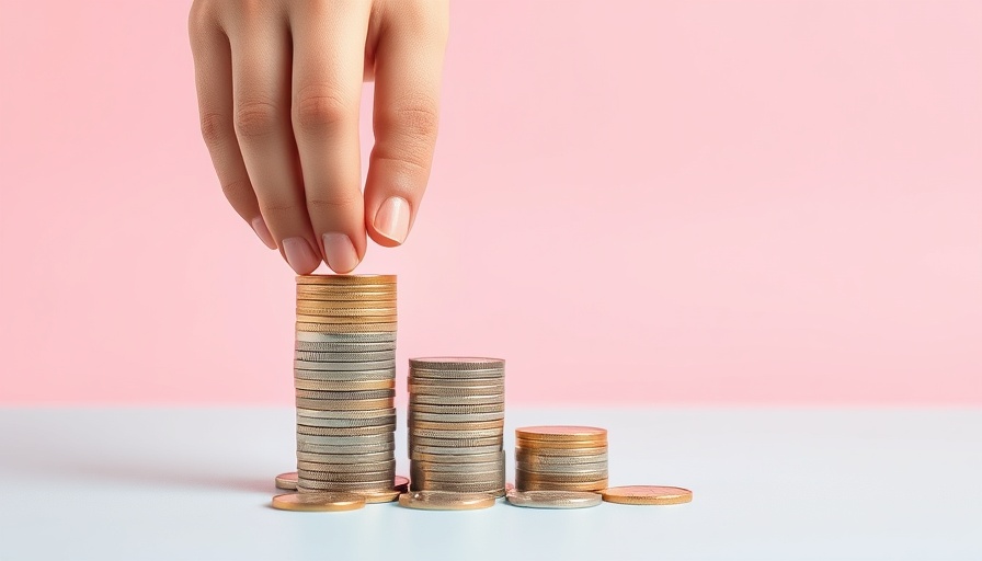 Coins stacked in ascending order with a hand, depicting $20,000 CD vs. high-yield savings.