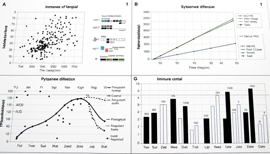Detailed graphs on immune defense in the brain, showcasing scientific data.