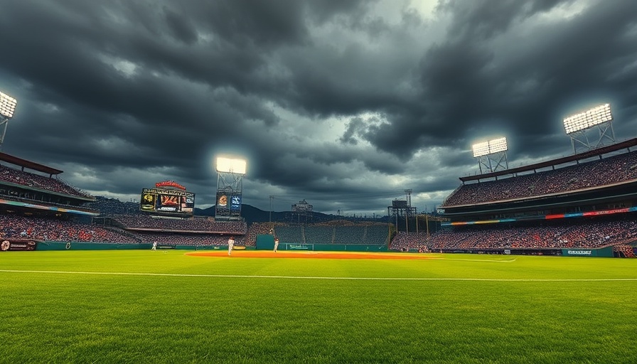 Mets baseball game anticipation against O's with looming rain clouds.