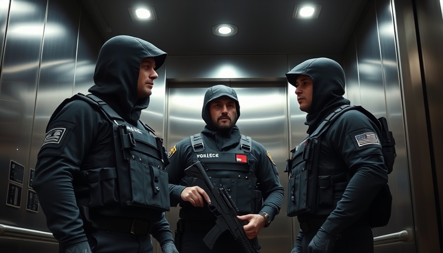 Massachusetts bill ICE agents unmask: officers in elevator.