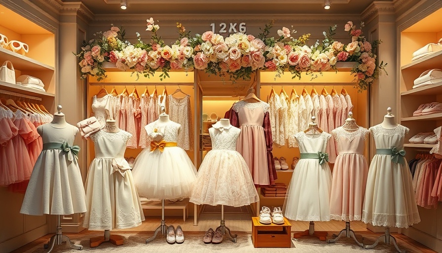 Austin lifestyle store featuring children's fashion display.