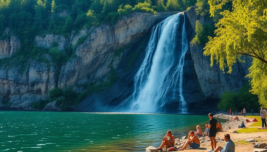 Dallas weekend getaway spot with waterfall and nature.