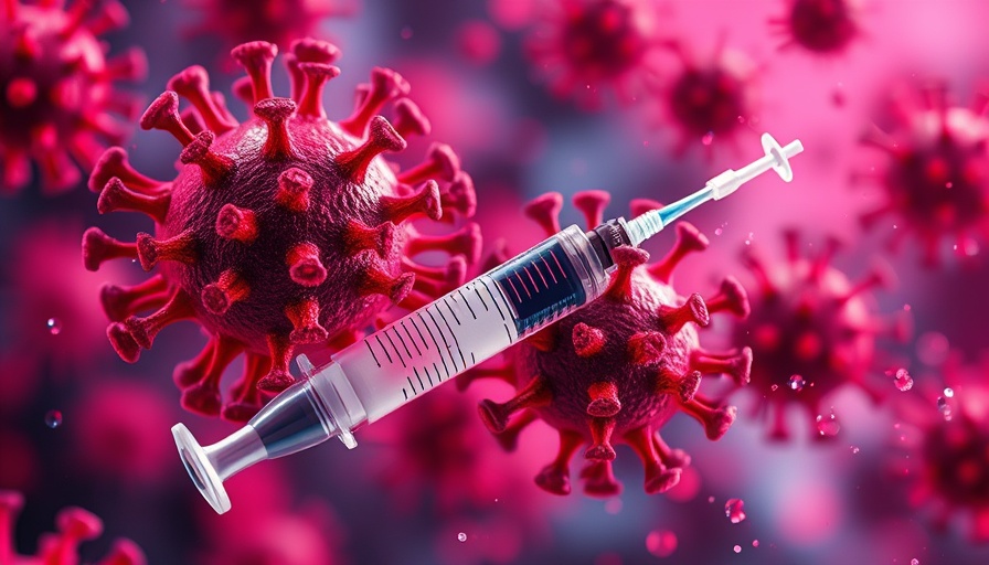 Abstract art of measles virus and vaccine decline.