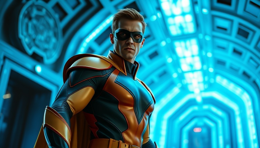 Iconic superhero in a cinematic setting, exemplifying heroism.