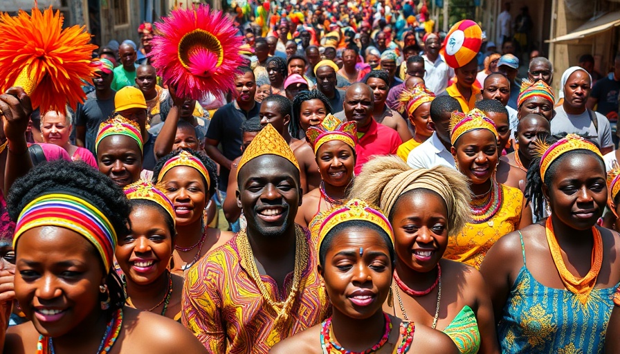 Sao Tome and Principe National Day celebration with festive crowd.