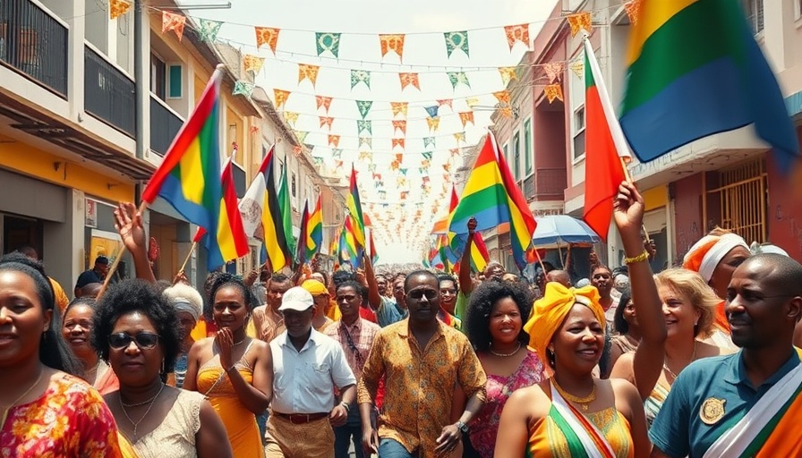 Sao Tome and Principe National Day celebration with vibrant street festival.