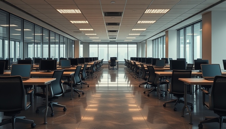 Empty office space symbolizing Indeed layoffs.