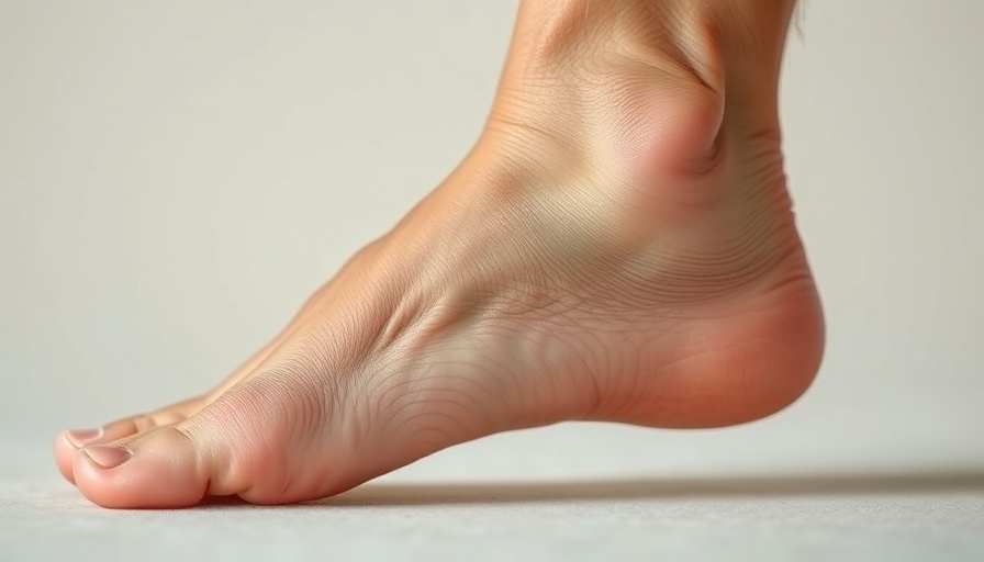 Ankle with swelling highlighted, senior alert, healthy aging tips.