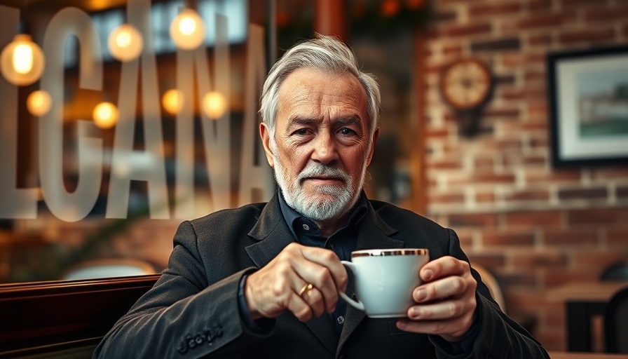 Man enjoying coffee inside cozy Italian cafe reflecting Mandola's Italian Kitchen success.