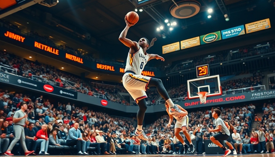Intense basketball leap showcasing hustle plays for the win.
