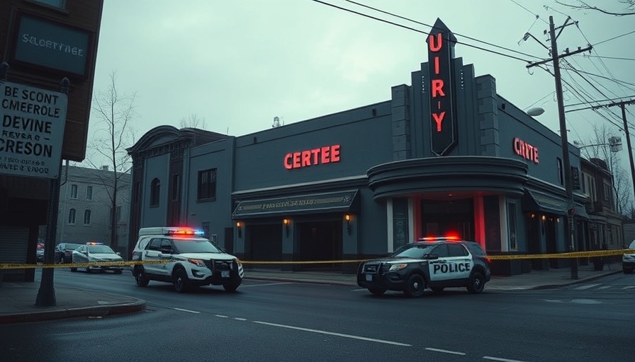 Drive-by shooting Houston nightclub crime scene with police presence.