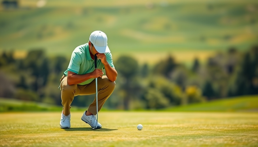Golfer focusing on putt at green golf course, Bet365 bonus code NYPBET.