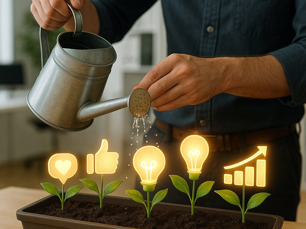 Creating great marketing content is like planting a new garden.