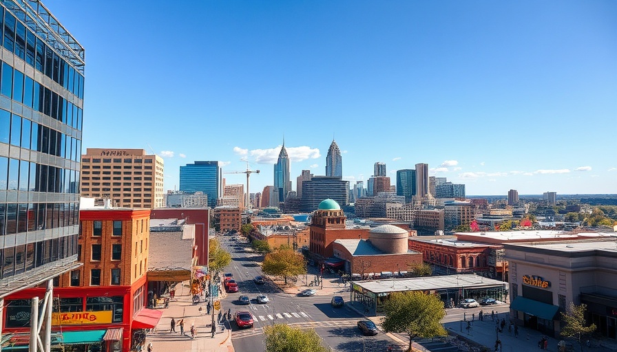 Vibrant downtown Austin cityscape under blue sky.
