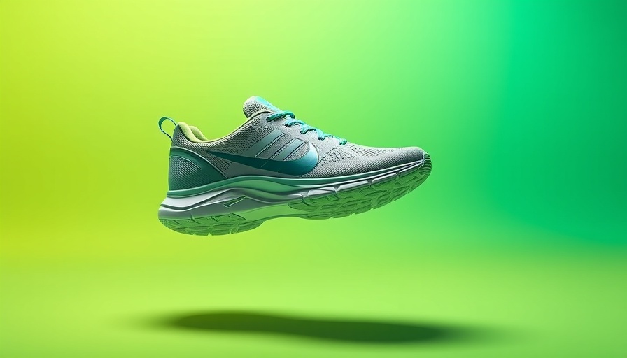Best shoes for back pain: two athletic shoe options on colorful background.