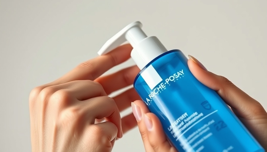 Close-up of best face washes for oily skin, vibrant bottle and hands using cleanser.