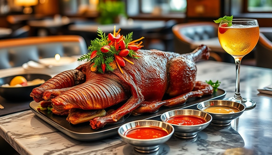 Luxurious Austin restaurant menu splurge with roast duck.