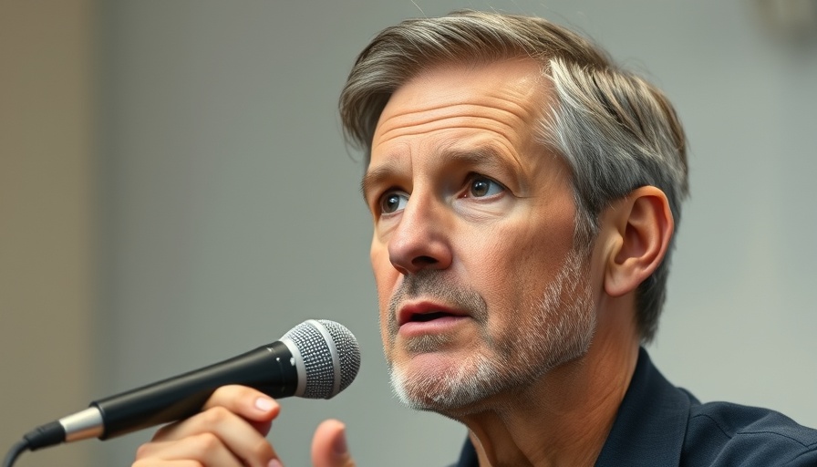 Middle-aged man discussing worst foods for skin health, thoughtful expression.