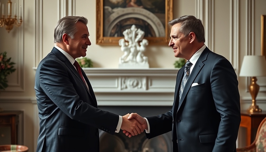 Two men in a formal setting discussing Congress spending cuts package.
