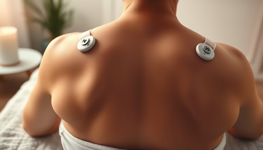 Electrotherapy for chronic pain management with electrode pads.