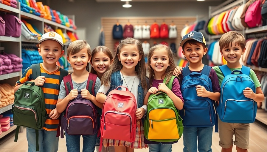 Children supporting Kerrville flood victims school supply drive.