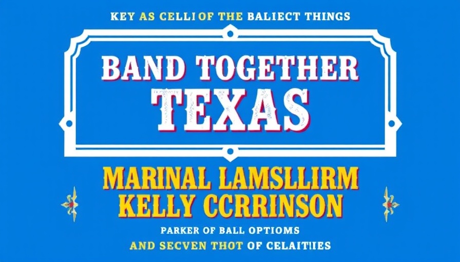 Texas flood recovery concert poster with performer line-up.