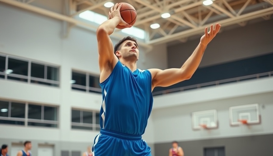 NBA highlights: athlete shooting basketball indoors.