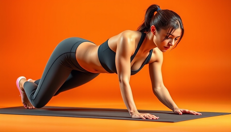 Athletic woman in low impact cardio workout pose.