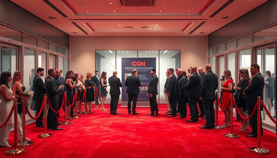 Celebrity influence in sports event with guests on the red carpet