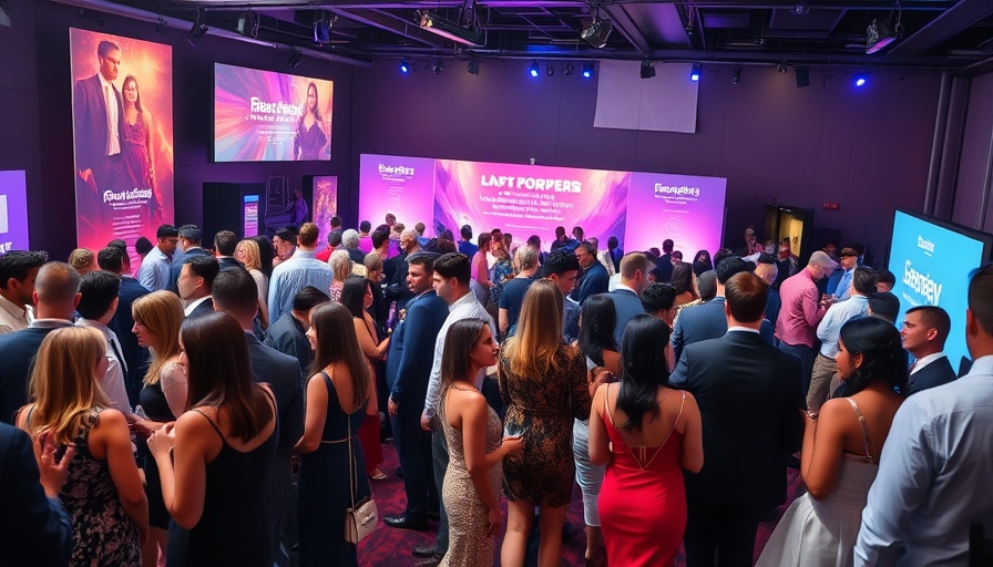 Elegant event backdrop with attendees on blue carpet, NFL news.