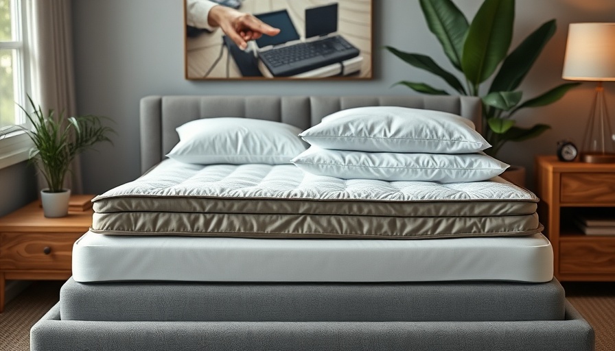 Modern mattress toppers in a stylish bedroom for back pain relief.