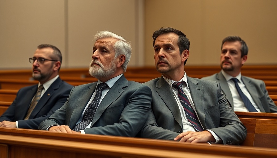 Men seated in courtroom, related to missing evidence in ex-SAPD officers case.