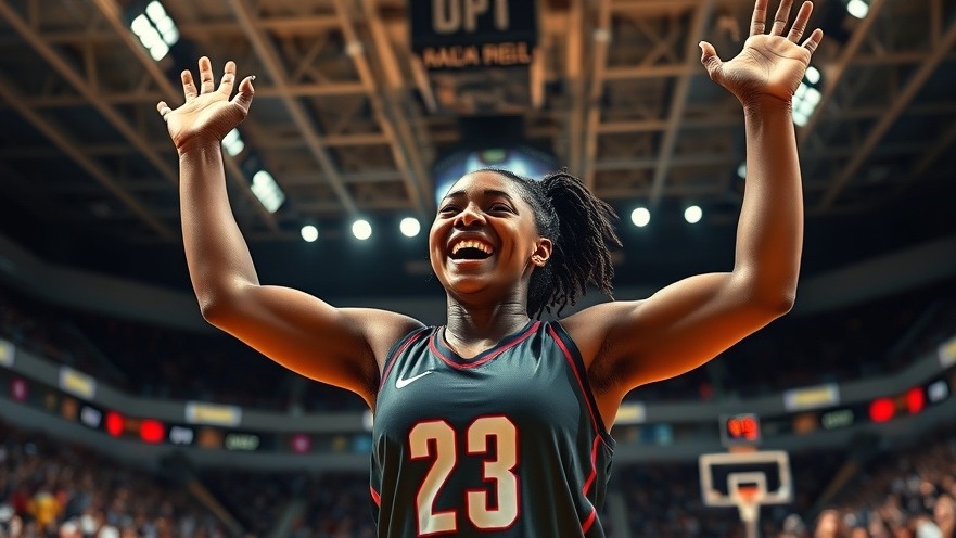 A'ja Wilson celebrates in NBA highlights, showcasing women's sports impact.