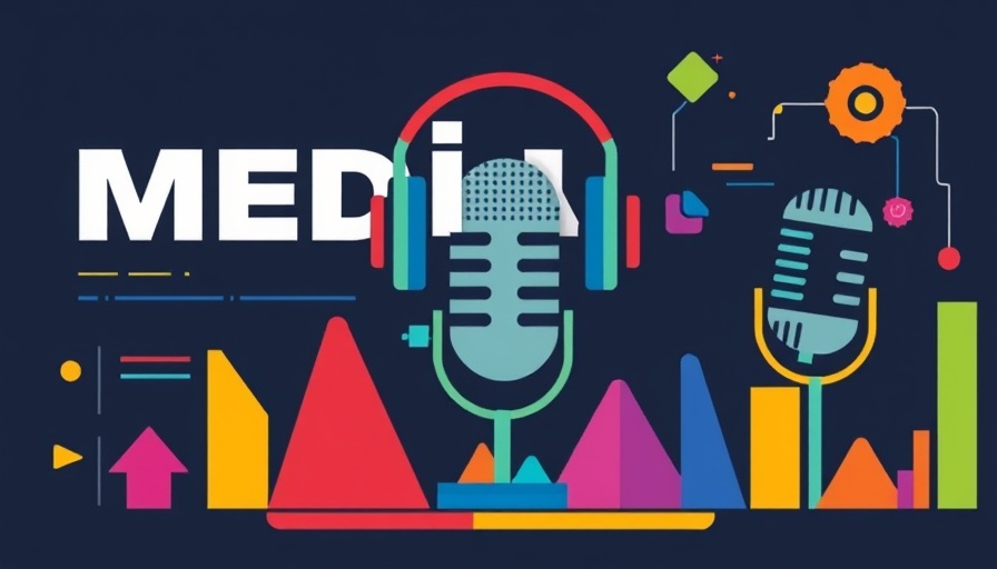 Stylized media graphic on broadcasting, highlighting Medicaid cuts.