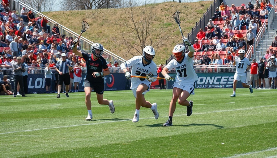 Accuracy in sports shown in a fast-paced lacrosse match.