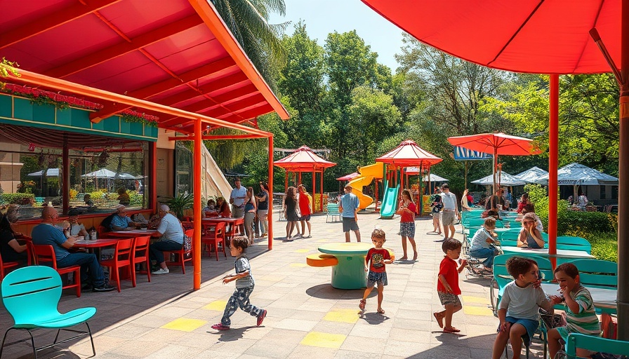 Family-friendly restaurant playground in Round Rock with vibrant dining area.