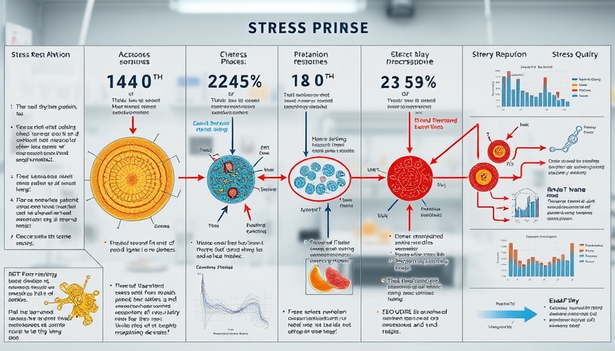 Scientific diagram showing how the brain rewrites stress responses in mice.