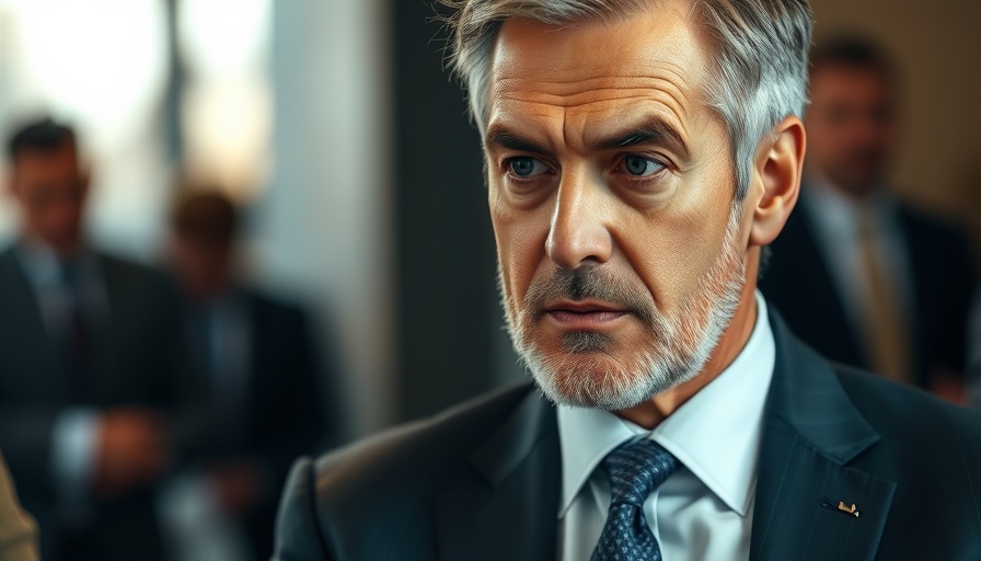 Mature man discussing political transparency, indoors.