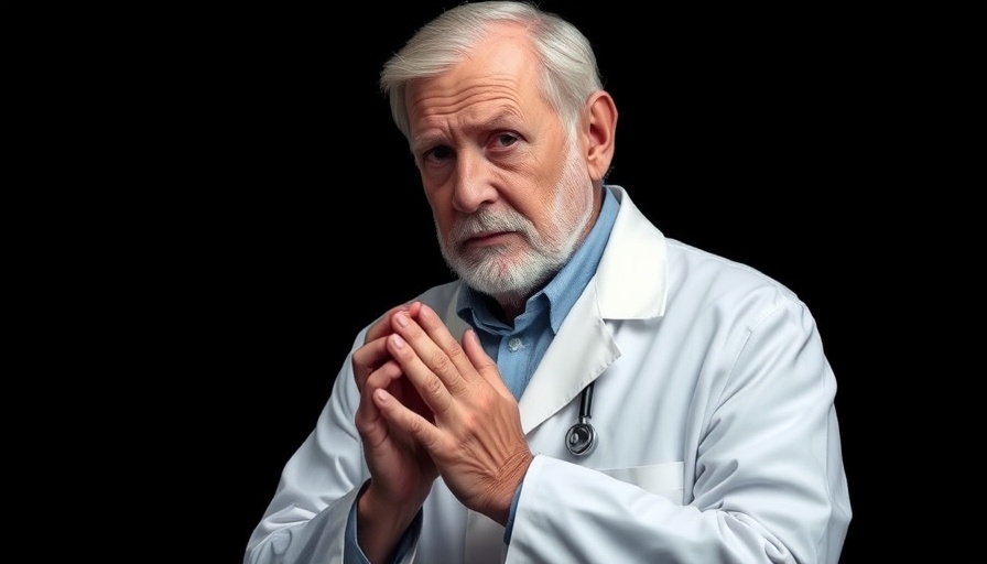 Concerned doctor advising on healthy aging tips.