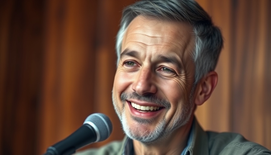 Middle-aged man discussing yogurt and Candida overgrowth in a video.