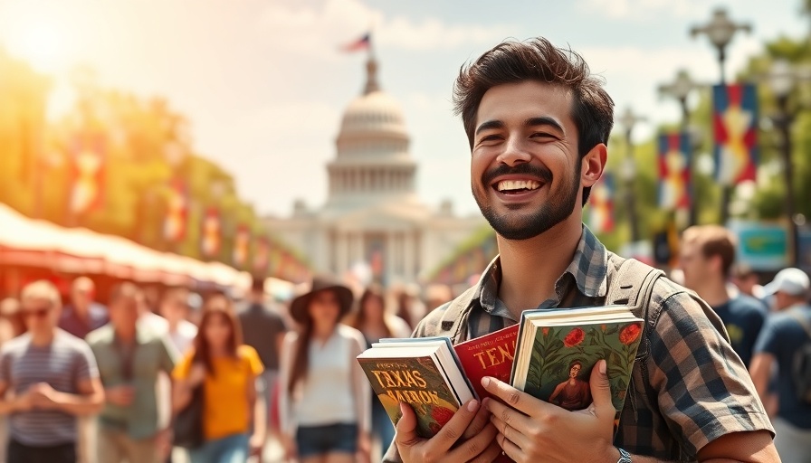 Joyful attendee at Texas Book Festival 30th Anniversary
