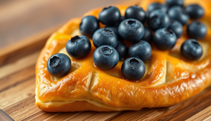 Delicious pastry with blueberries from Austin food pop-up.