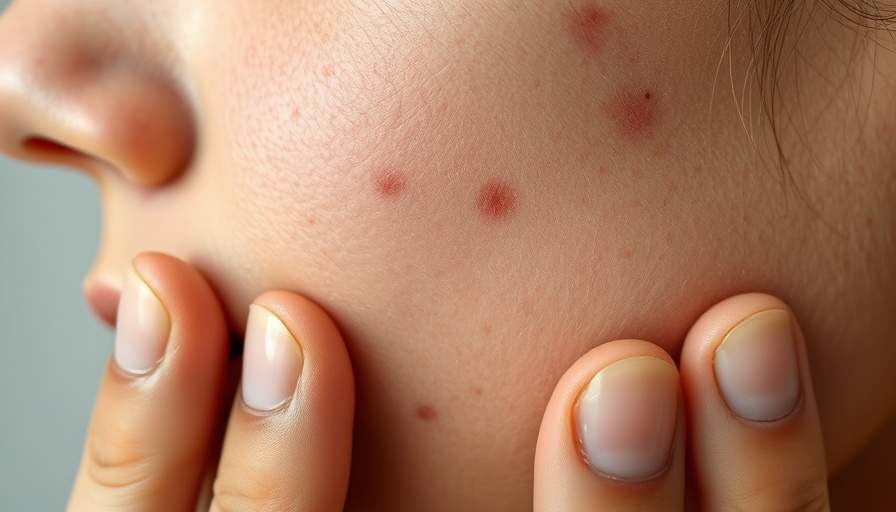 Close-up of cheek with dark spots in skin-care mistake context.