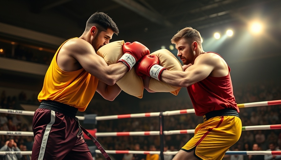 Men's Pillow Fight Championship action in a boxing ring.